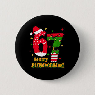 67 Mas Meme Candy Cane Six Seven Kids Men Women Ch 6 Cm Round Badge