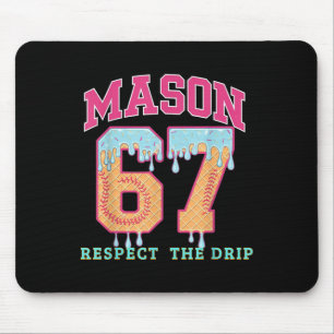 67 Mason Ice Cream Baseball Drip Respect The Drep Mouse Pad