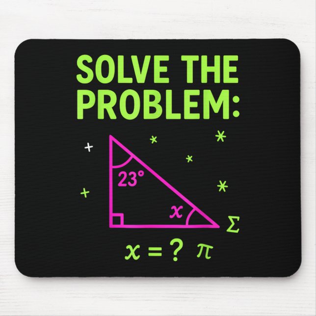 67 Math Meme Solve The Problem Funny Teachers Stud Mouse Pad (Front)