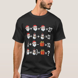 67 Math Teacher Christmas Meme Six Seven Quiz Equa T-Shirt