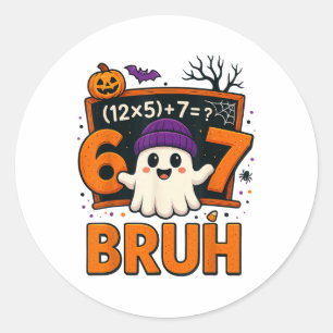 67 Math Teacher Costume The Prime Brainrot Guide Classic Round Sticker