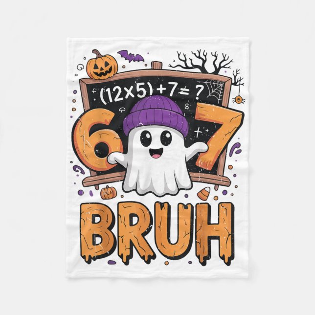 67 Math Teacher Halloween Costume Mathematics Math Fleece Blanket (Front)