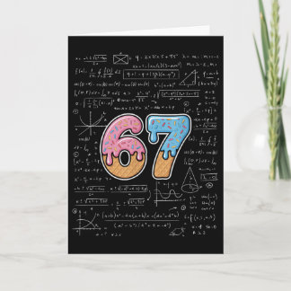67 Math Teacher Mathematics 67th Number Ice Cream Card
