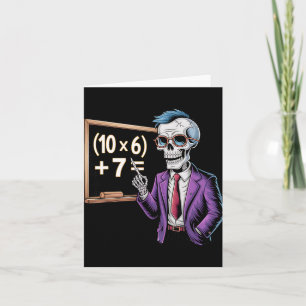 67 Math Teacher Meme Brainrot Six Seven Halloween  Card