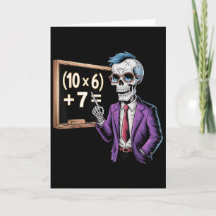67 Math Teacher Meme Brainrot Six Seven Halloween  Card