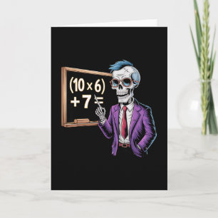 67 Math Teacher Meme Brainrot Six Seven Halloween  Card