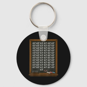 67 Math Teacher Overload Six Seven Brainrot Meme C Key Ring