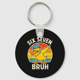 67 Meme 6 7 Bruh Duck Dabbing Six Seven Bruh Funny Key Ring