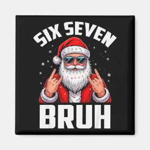 67 Meme 6 7 Funny Christmas Santa Rock On Six Seve Magnet