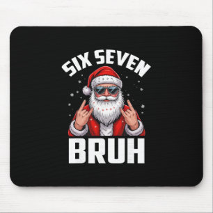 67 Meme 6 7 Funny Christmas Santa Rock On Six Seve Mouse Pad