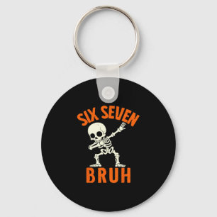 67 Meme 6 7 Halloween Dabbing Six Seven Bruh Funny Key Ring