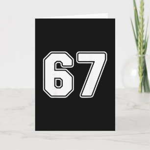 67 Meme 6 7 Numbers Six Seven Funny Boys Kids Card