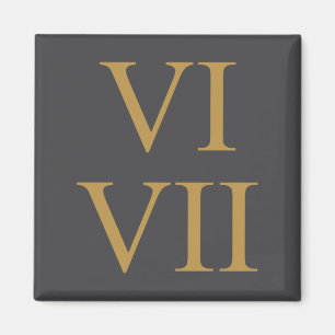 67 Meme 6 7 Six Seven Latin Number Roman Numerals  Magnet