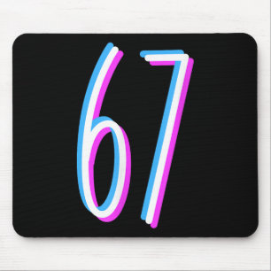 67 Meme 6 7 Six Seven Number Costume Mouse Pad