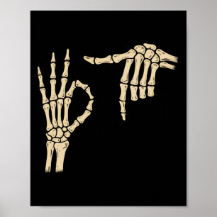 67 Meme 6 7 Skeleton Halloween Six Seven Gen Alpha Poster