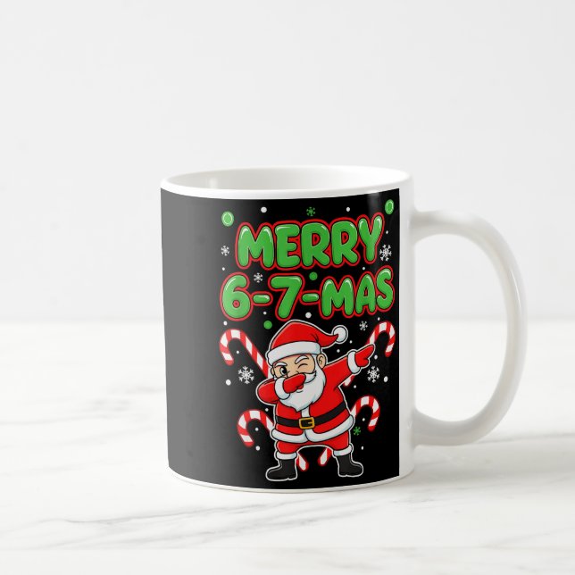 67 Meme Alpha Gen Slang Merry 6-7-mas Santa Christ Coffee Mug (Right)