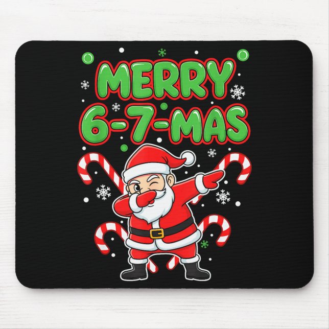 67 Meme Alpha Gen Slang Merry 6-7-mas Santa Christ Mouse Pad (Front)