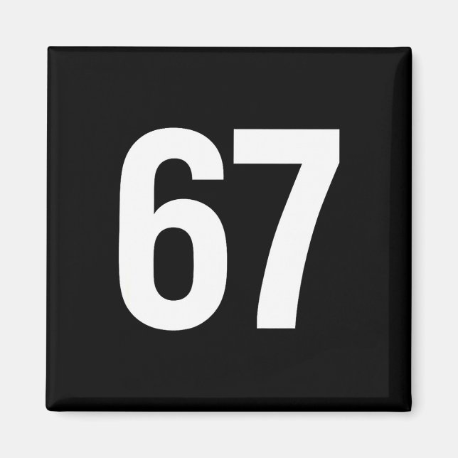 67 Meme Alpha Gen-z Aura Energy Style  Magnet (Front)