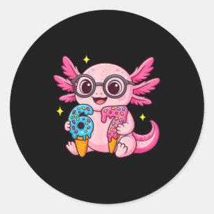 67 Meme Axolotl Funny Six Seven Axolotl Lover For Classic Round Sticker
