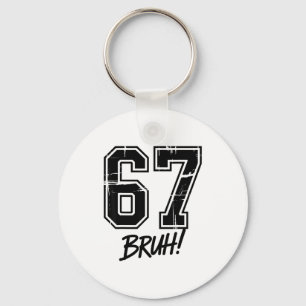 67 Meme Bruh Six Seven Key Ring