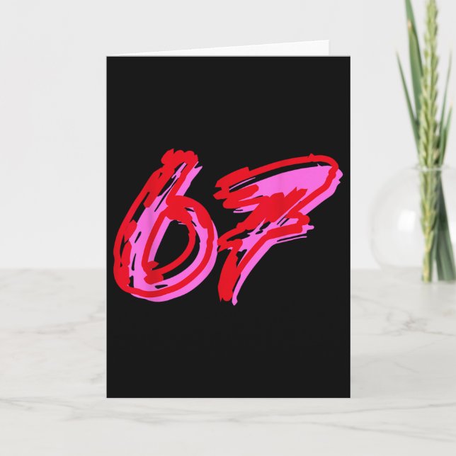 67 Meme  Card (Front)
