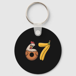 67 Meme Chicken Nana Six Seven 6-7 Family Matching Key Ring