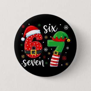 67 Meme Christmas 6 Cm Round Badge