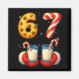 67 Meme Christmas Cookie Candy Cane Funny Six Seve Magnet