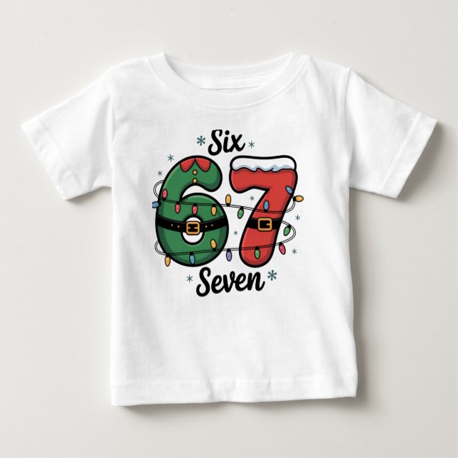 67 Meme Christmas Lights Baby T-Shirt (Front)