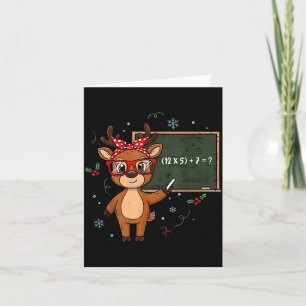 67 Meme Christmas Reindeer Funny 6 7 Teacher Men W Card