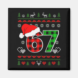 67 Meme Christmas Six Seven Xmas Ugly Sweater Men Magnet