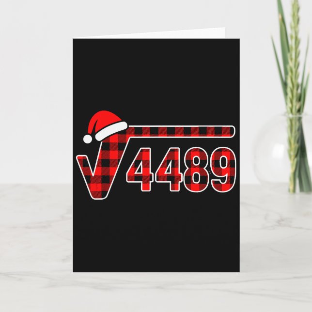 67 Meme Christmas Square Root 4489 Six Seven Math  Card (Front)