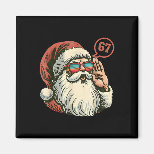 67 Meme Cool Santa Retro Santa 6 7 Funny Six Seven Magnet
