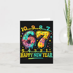 67 Meme Countdown Happy New Year Funny Drip Number Card