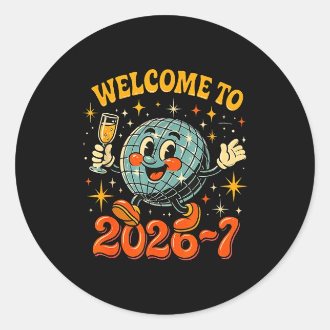 67 Meme Countdown Happy New Year Funny Drip Number Classic Round Sticker (Front)