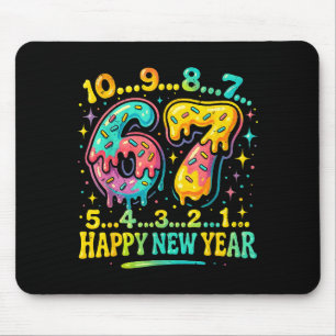67 Meme Countdown Happy New Year Funny Drip Number Mouse Pad