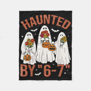 67 Meme Cute Boo Halloween Costume Haunted Fleece Blanket