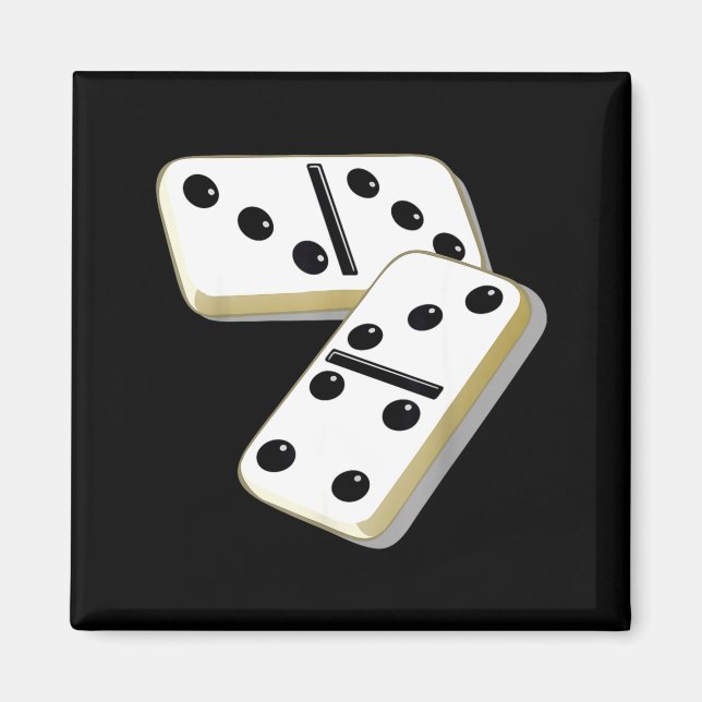 67 Meme Dominoes Funny Six Seven Domino 6 7 Gen Al Magnet (Front)