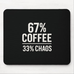 67 Meme Funny 67% Coffee 33% Chaos Humor Design  Mouse Pad