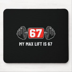 67 Meme Funny 6 7 Six Seven Gym Workout Lifting We Mouse Pad