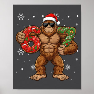 67 Meme Funny Big Foot Six Seven Christmas Xmas Sa Poster