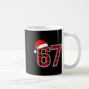 67 Meme Funny Christmas Red Plaid Xmas Pajamas Sla Coffee Mug