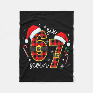 67 Meme Funny Christmas Red Plaid Xmas Pajamas Sla Fleece Blanket