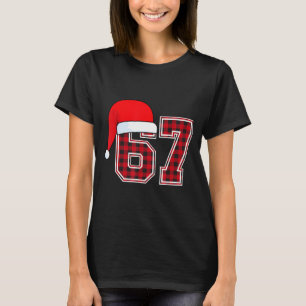 67 Meme Funny Christmas Red Plaid Xmas Pajamas Sla T-Shirt