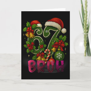 67 Meme Funny Christmas Red Plaid Xmas Pyjamas Sla Card