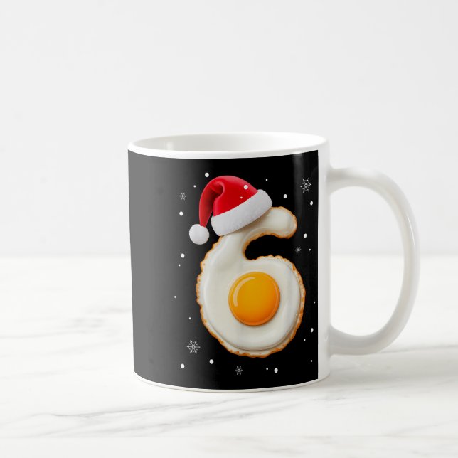 67 Meme Funny Number 6 Egg Bacon Matching Christma Coffee Mug (Right)