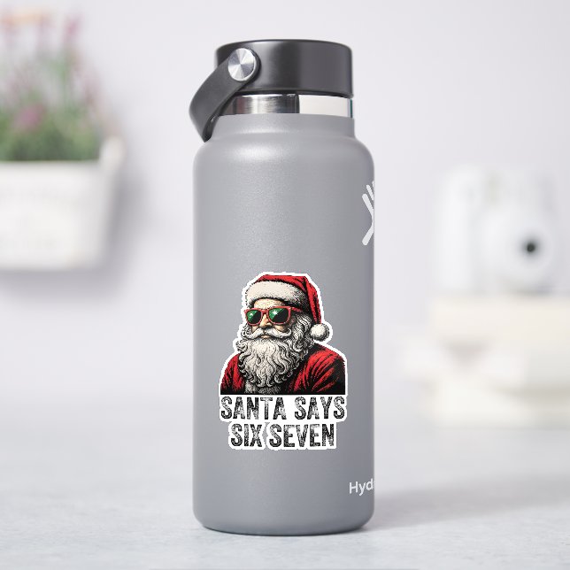67 Meme Funny Santa Says Six Seven Christmas (HydroFlask)