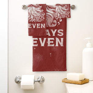 67 Meme Funny Santa Says Six Seven Christmas Bath Towel Set