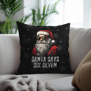 67 Meme Funny Santa Says Six Seven Christmas Cushion