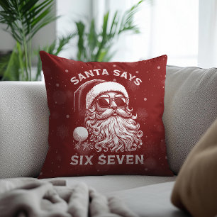 67 Meme Funny Santa Says Six Seven Christmas Cushion